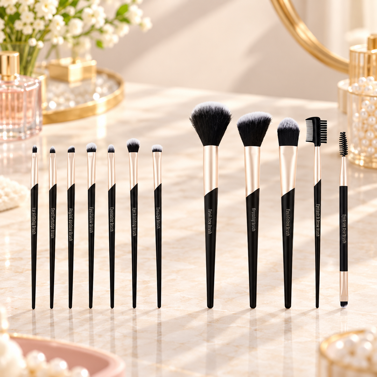 Lunelle 12-Piece Makeup Brush Set
