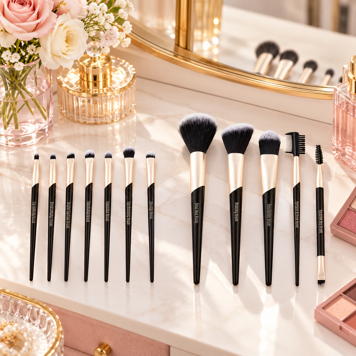 Lunelle 12-Piece Makeup Brush Set