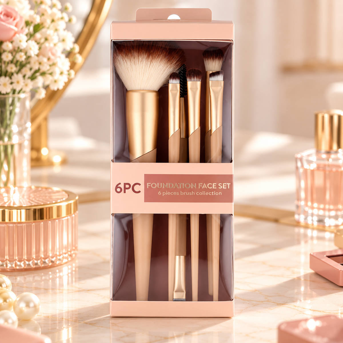 Lunelle 6-Piece Makeup Brush Set